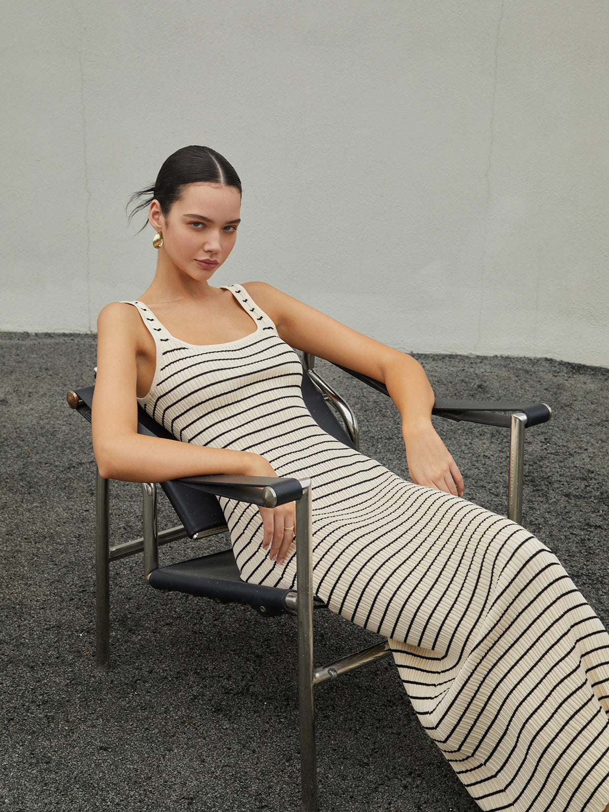Amaraine™ I Robe rayée élégante