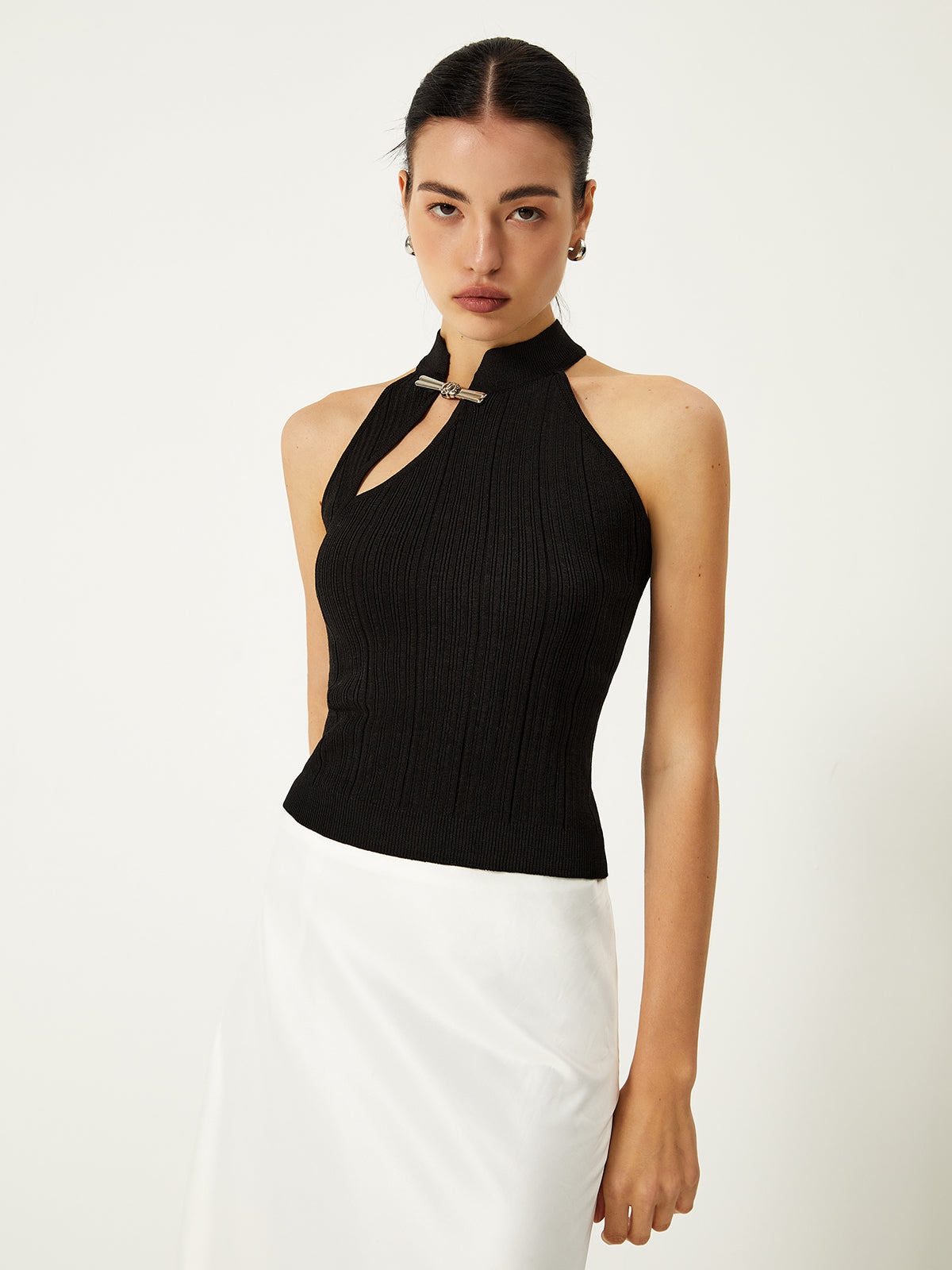 Amaraine™ I Gilet chic à boutons uniques