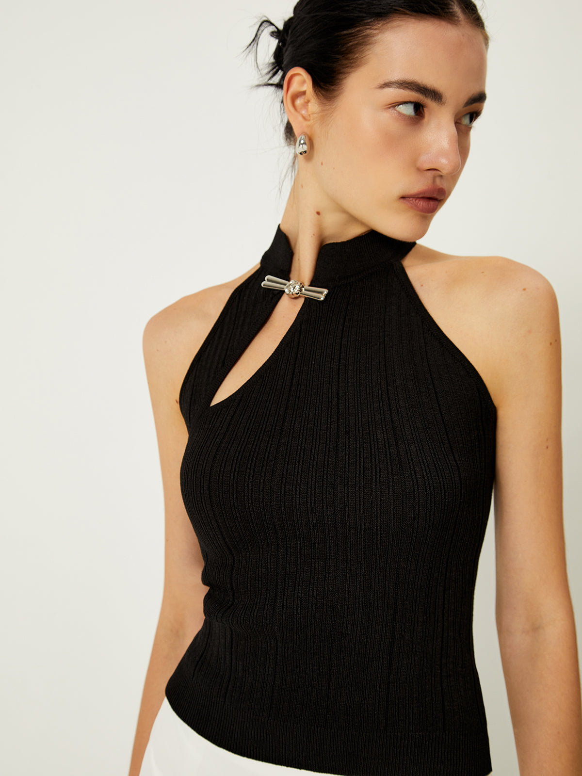 Amaraine™ I Gilet chic à boutons uniques