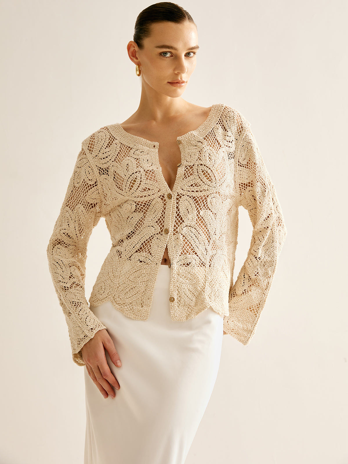 Amaraine™ I Cardigan plissé élégant