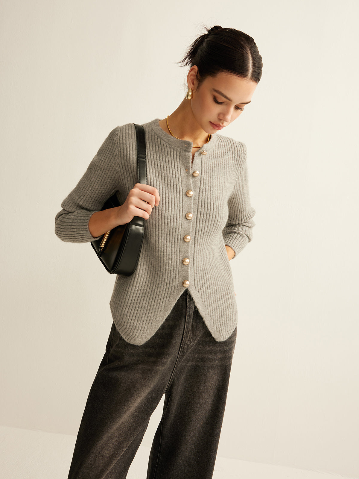 Amaraine™ I Cardigan élégant à fente