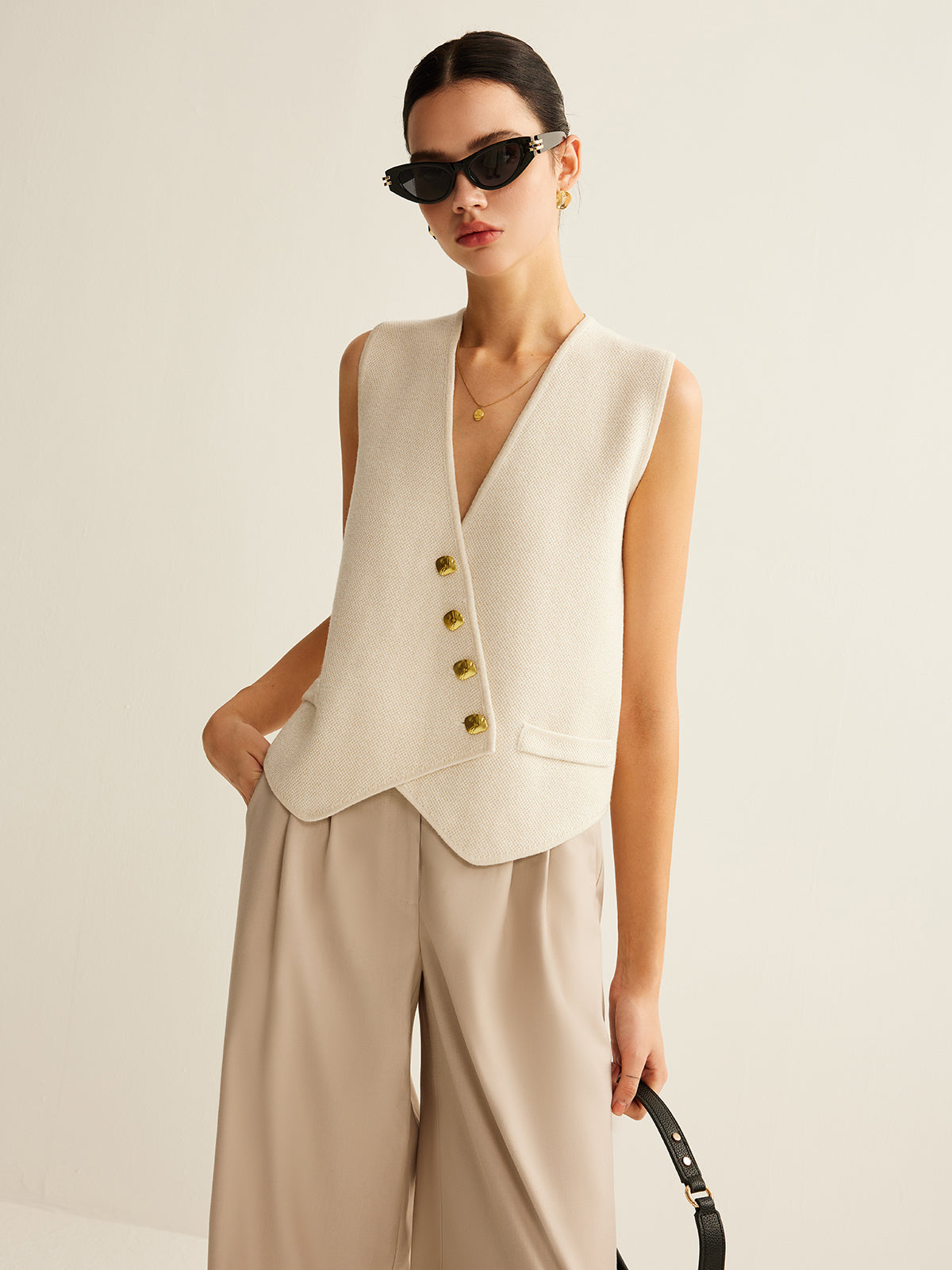 Amaraine™ I Gilet asymétrique élégant