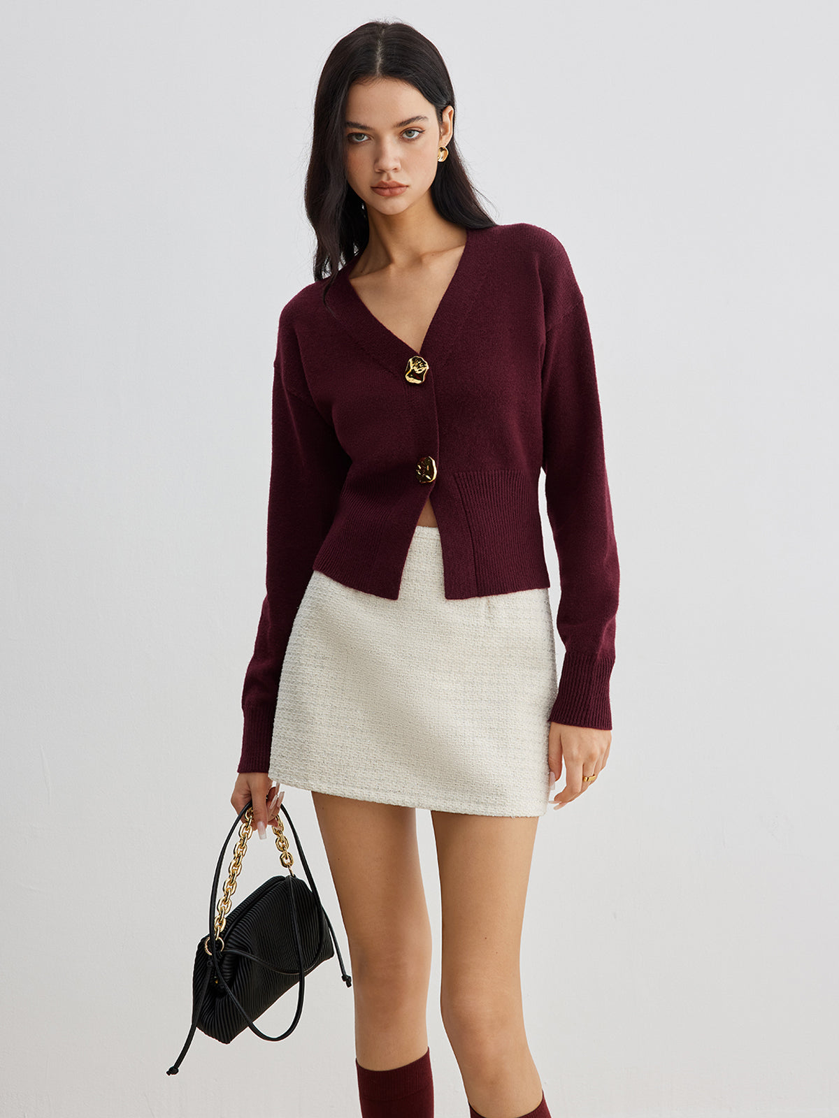 Amaraine™ I Cardigan métallique chic