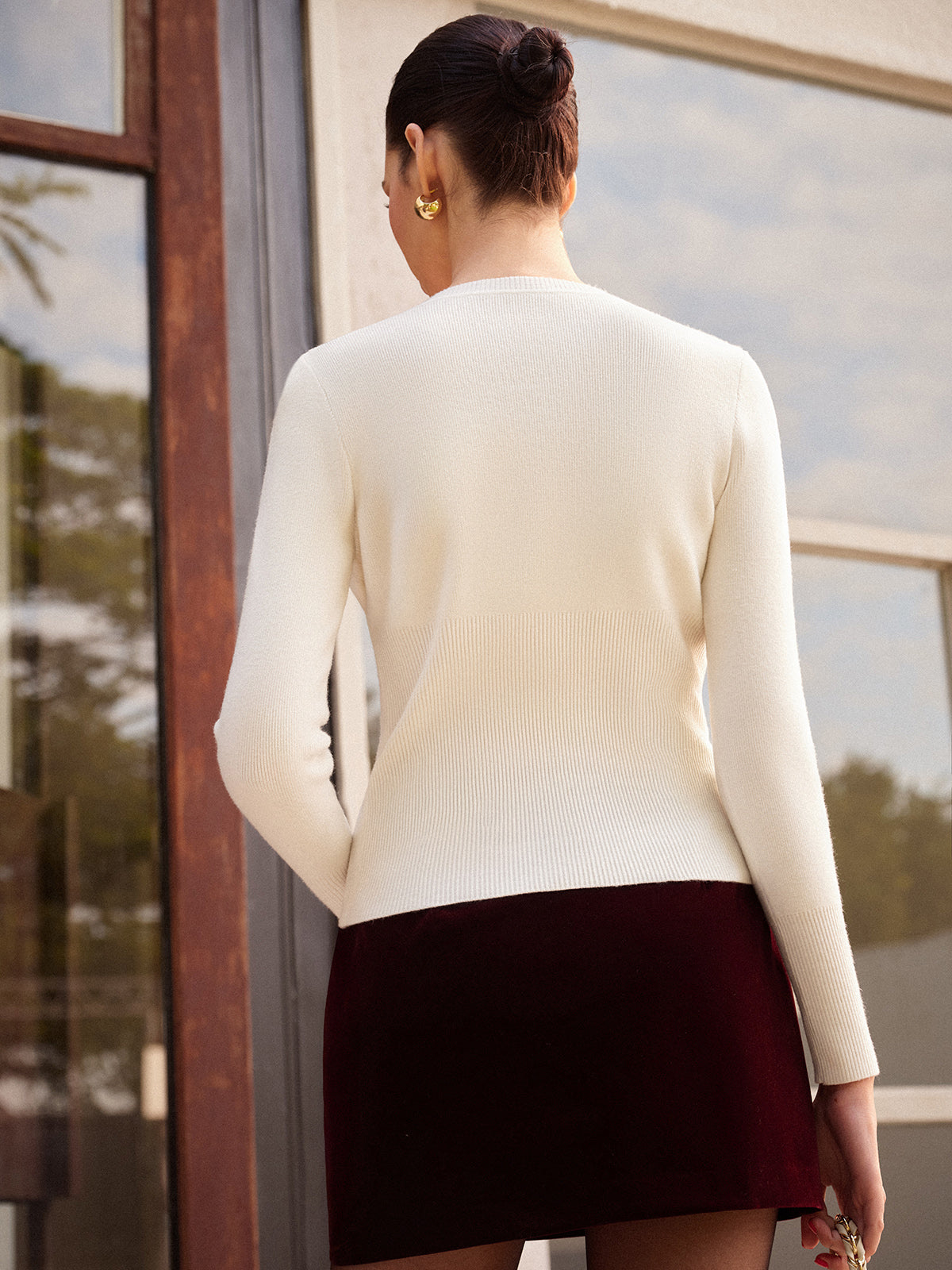 Amaraine™ I Cardigan à bord ondulé