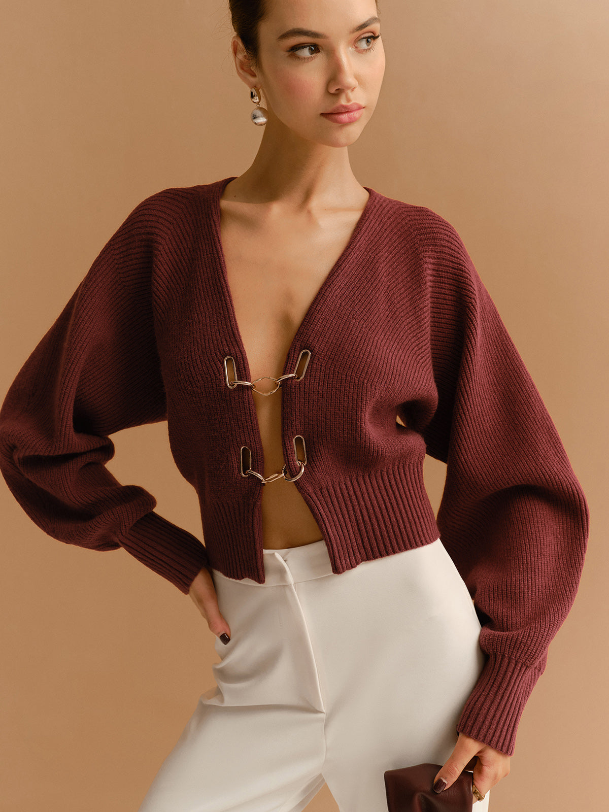 Amaraine™ I Cardigan métallique élégant