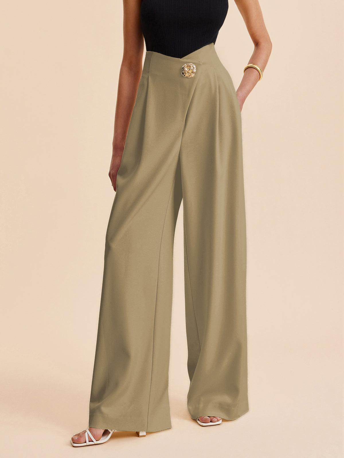 Amaraine™ I Pantalon taille haute élégant