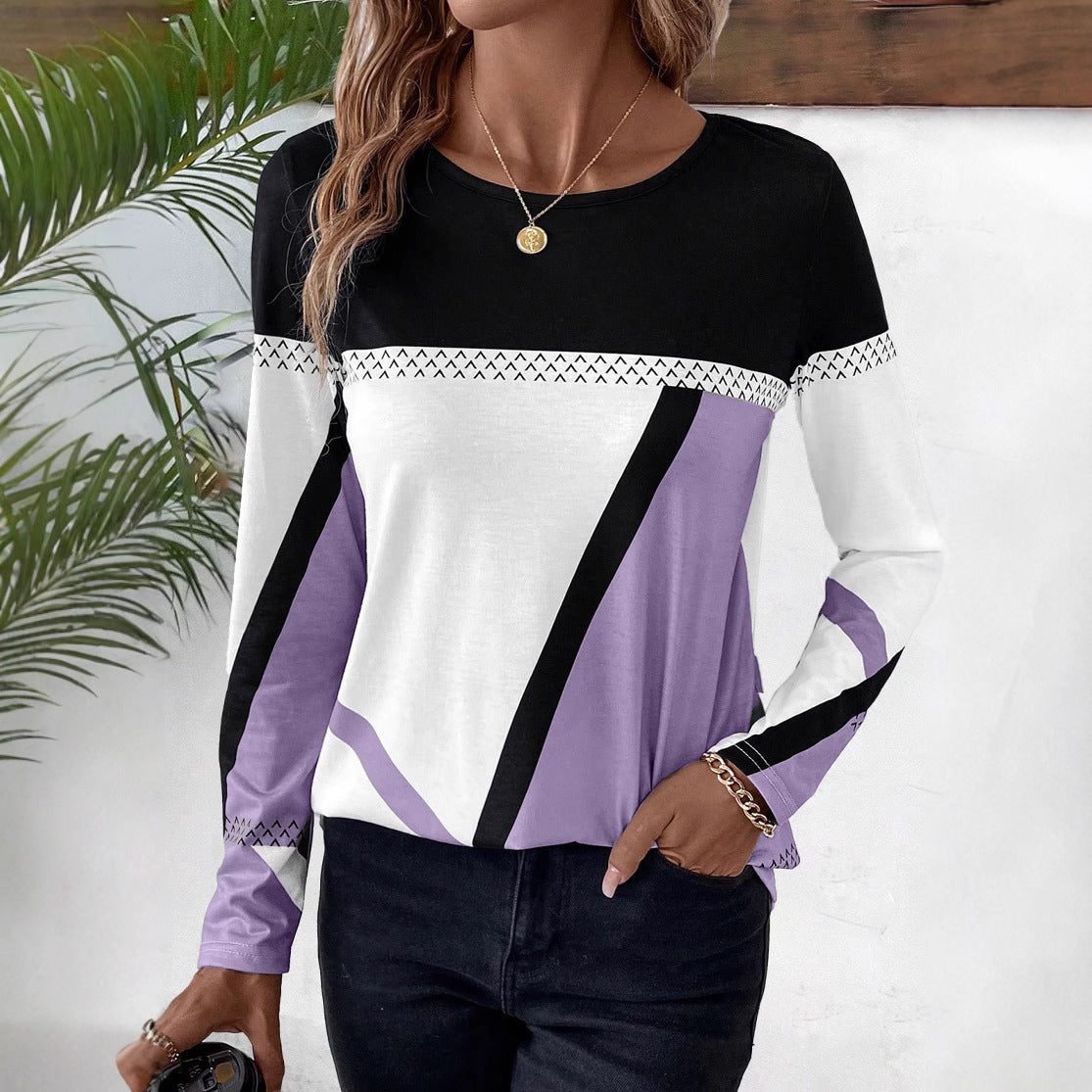 Mila™ | T-Shirt Décontracté à Blocs de Couleurs
