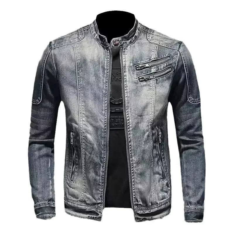 Pierre™ I Veste de Moto en Denim Chic