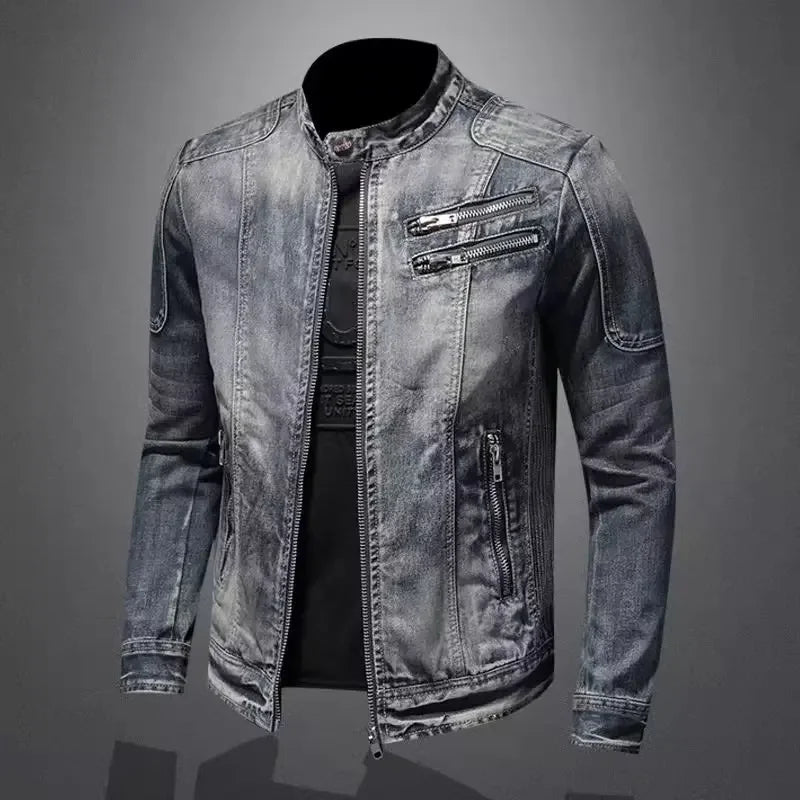 Pierre™ I Veste de Moto en Denim Chic