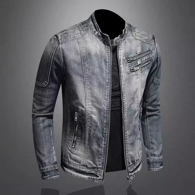 Pierre™ I Veste de Moto en Denim Chic