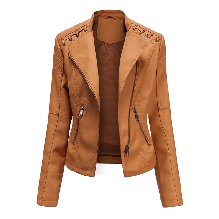 Aveline™ | Veste en similicuir élégante