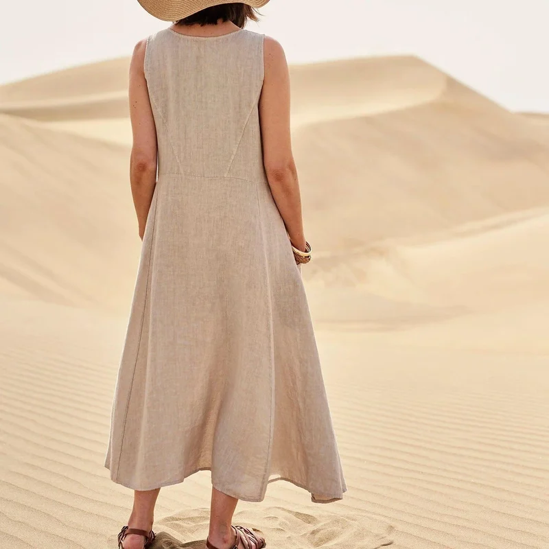 Natsi™ | Robe Élégante en Lin et Coton (La meilleure qualité)