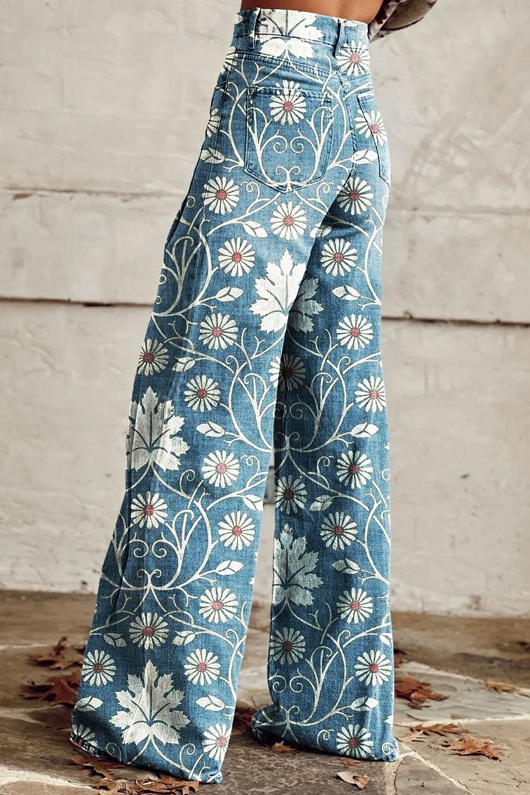 Amaraine™ I Pantalons Boho Chic à Motif Floral