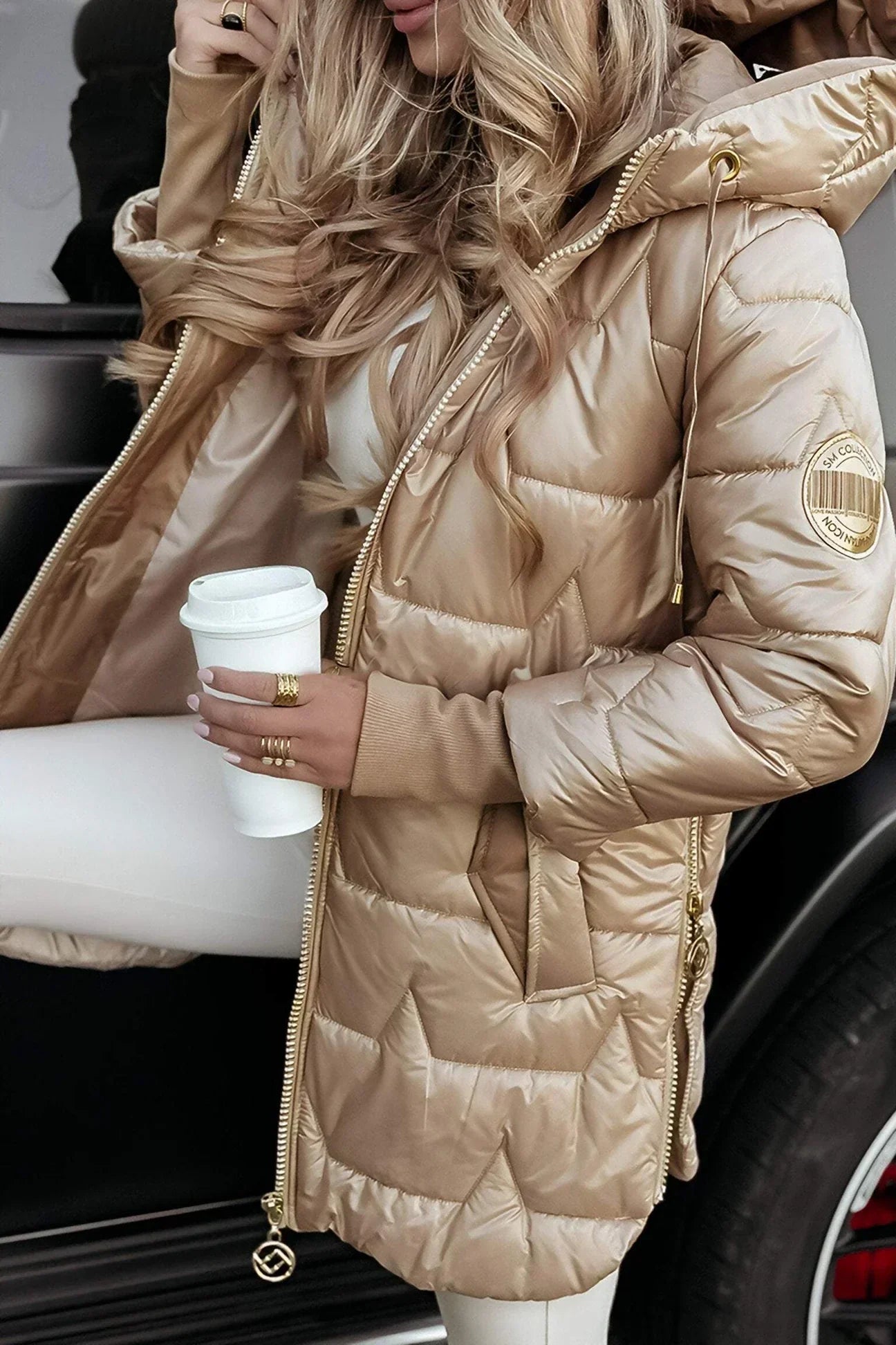 Auriane – Manteau d’Automne Élégant avec Capuche et Doublure
