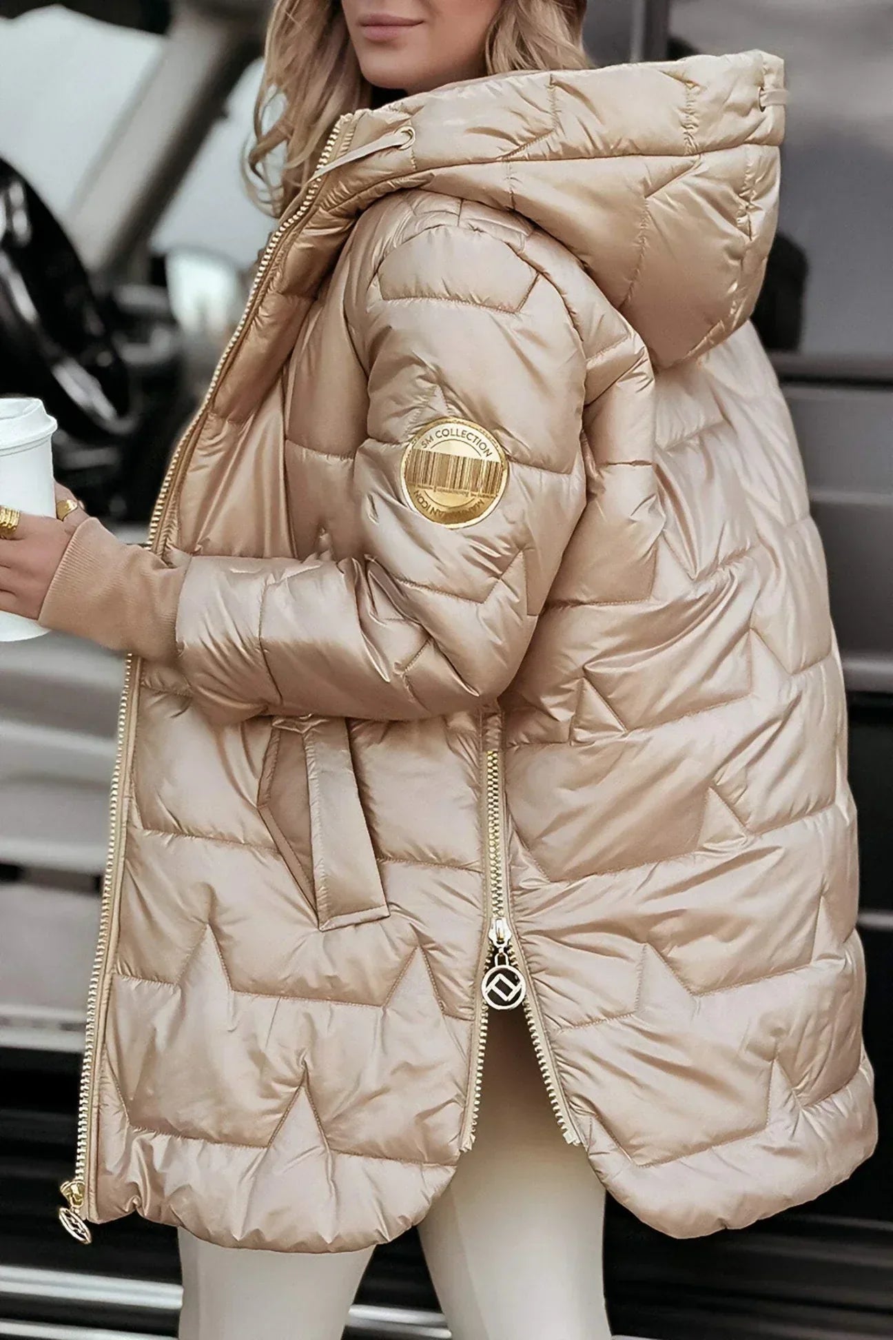 Auriane – Manteau d’Automne Élégant avec Capuche et Doublure