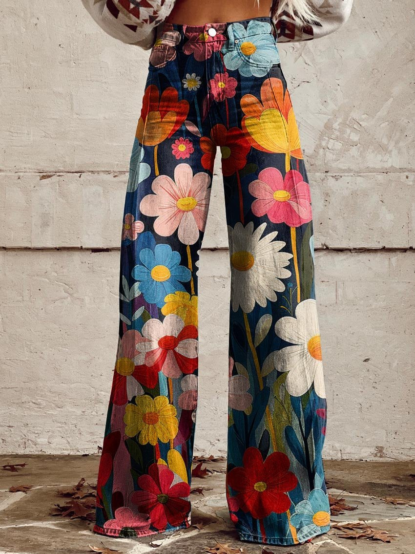 Amaraine™ I Pantalons Fleuris Élégance Moderne