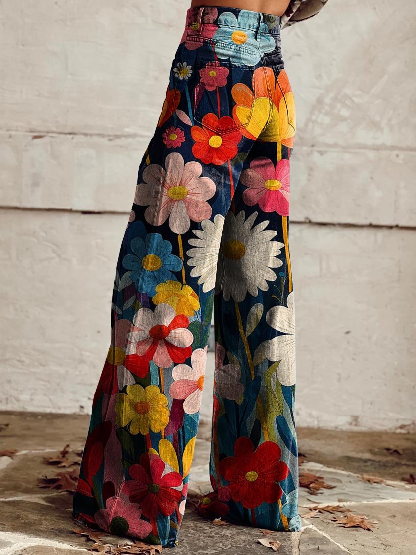 Amaraine™ I Pantalons Fleuris Élégance Moderne