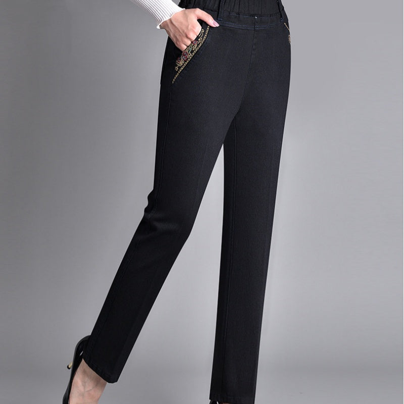 Lia™ I Jean Dame Élégance avec Poches et Taille Élastique