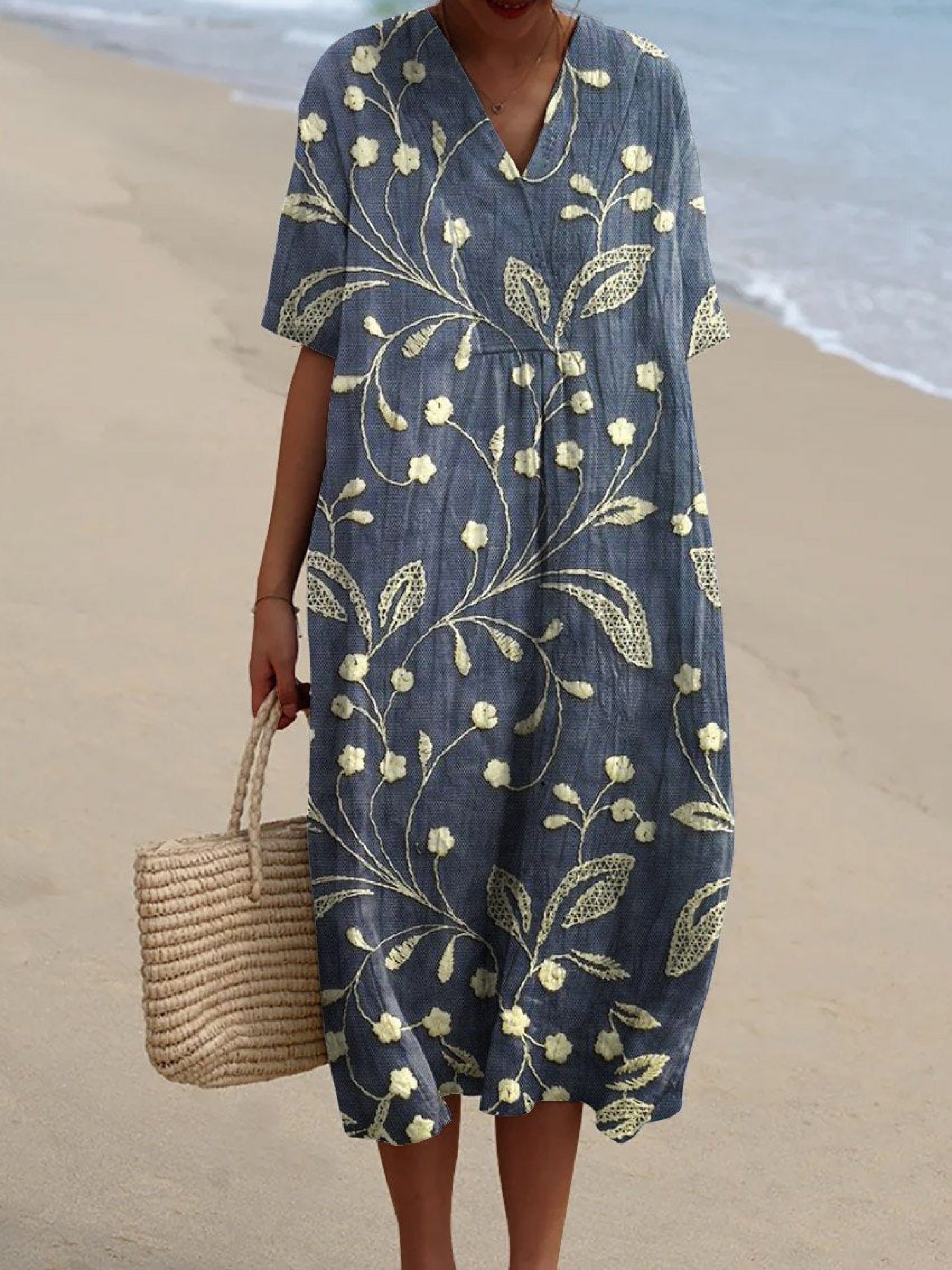 Amaraine™ I Capucine - Robe Fleurie Vintage – Édition Limitée