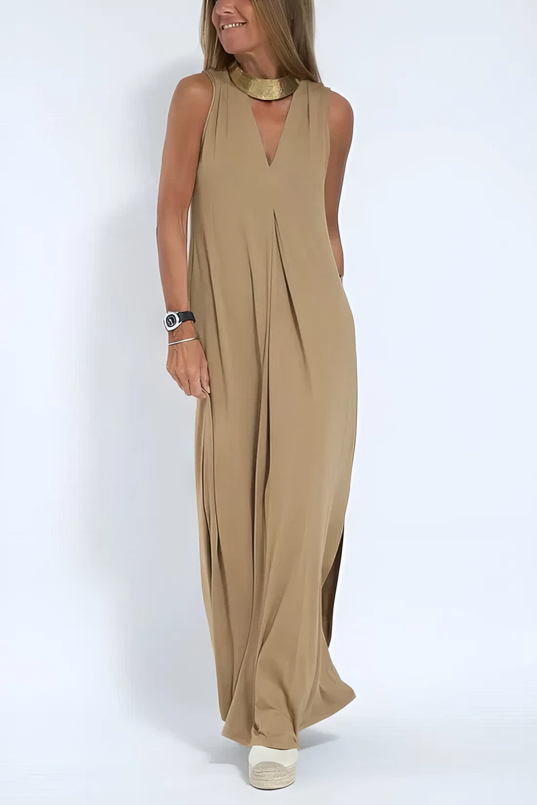 ELISE | Robe Longue Élégante avec Gilet Assorti Offert